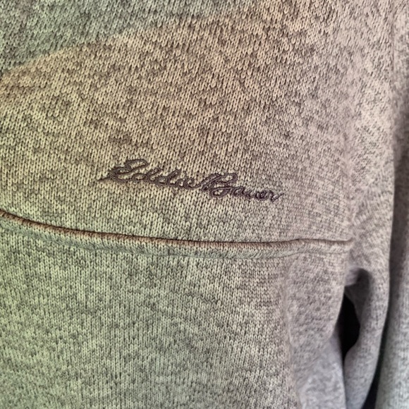 Eddie Bauer Gray Radiator Fleece Quarter Snap Button Pullover Size XL - Picture 2 of 12